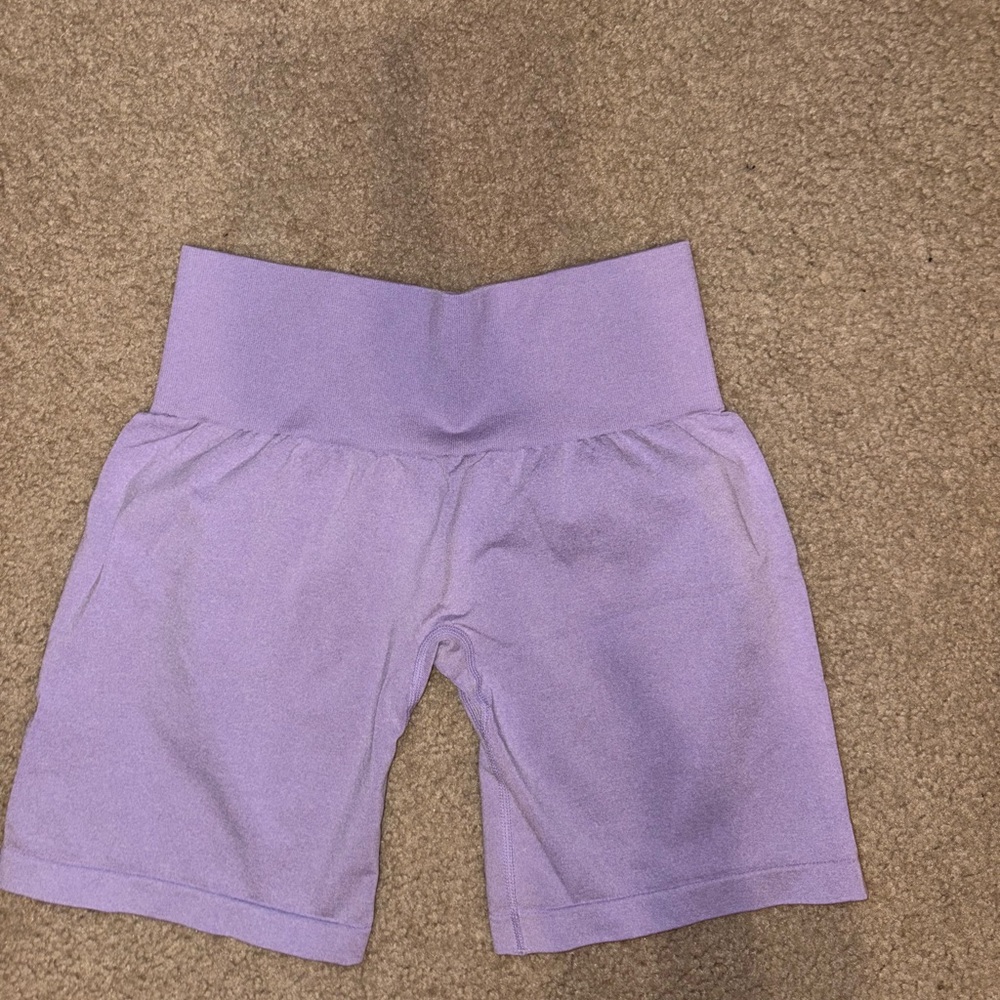 NVGTN Purple High-Waisted Shorts